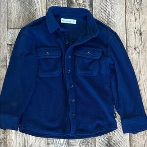 Abercrombie Kids Navy Button-Down Fleece shacket shirt | 5/6